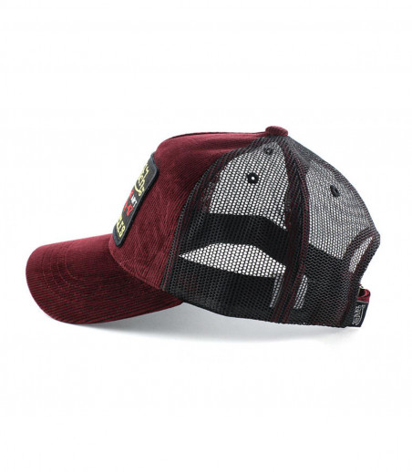 Von Dutch Von berretto di velluto bordeaux Von Dutch Von berretto di velluto bordeaux